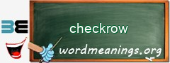 WordMeaning blackboard for checkrow